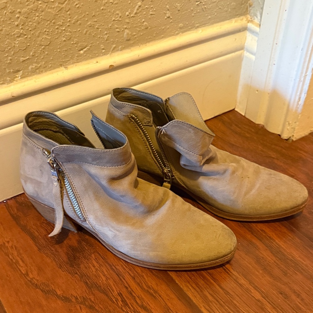 Sam Edelman Women's Suede Heeled Boots - Gray